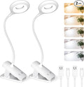 CUHIOY 2Pack Rechargeable Clip on Reading Light by CUHIOY