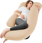 Cooling Pregnancy Pillows for Sleeping, Down Alternative, Removable Cover by SASTTIE
