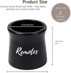 Small Black Wood Remote Control Holder, Organizer - Image 2