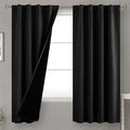 BGment Black 100% Blackout Curtains 63 Inches Long by BGment