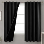 BGment Black 100% Blackout Curtains 63 Inches Long by BGment