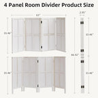 4 Panel Room Divider, 2-in-1 Detachable Privacy Screen, Folding Privacy Screen - Image 8