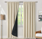 BGment Beige Full Blackout Curtains - Image 2