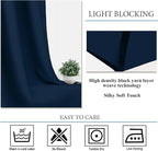 Diraysid Navy Blue Grommet Blackout Curtains - Image 7