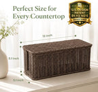 Cable Management Box, Handmade Rattan Cord Organizer - Image 2