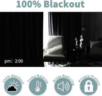 BGment Baby Pink 100% Blackout Curtains - Image 5