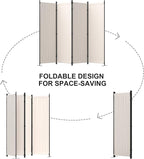 Room Divider, 4 Panel Folding Screen, 88” Portable Separating 3 Feet | - Image 6