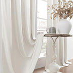Timeper White Velvet Curtains 96 inches 2 Panels, Luxury Curtains - Image 6