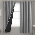 BGment Dove Grey 100% Blackout Curtains 63 Inch Length by BGment