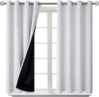 BGment Greyish White Short Blackout Curtains - Image 8
