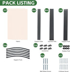 3 Panel Folding Room Divider, Sturdy Frame Freestanding Wall Divider | - Image 6