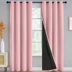 Yakamok Peach Pink Blackout Curtains 84 inches Long by Yakamok