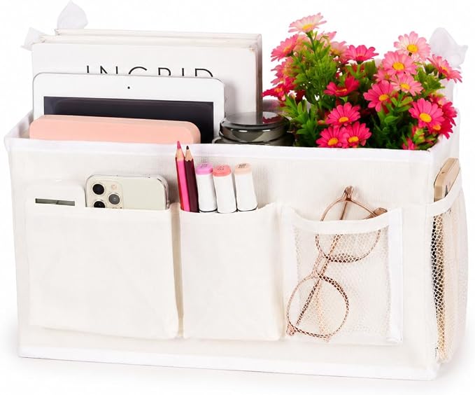 Lilithye Bedside Caddy, Bedside Storage Bag Hanging Organizer by Lilithye