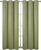 Diraysid Sage Green Grommet Blackout Curtains - Image 2