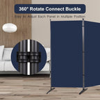 3 Panel Folding Room Divider, Sturdy Frame Freestanding Wall Divider | - Image 3