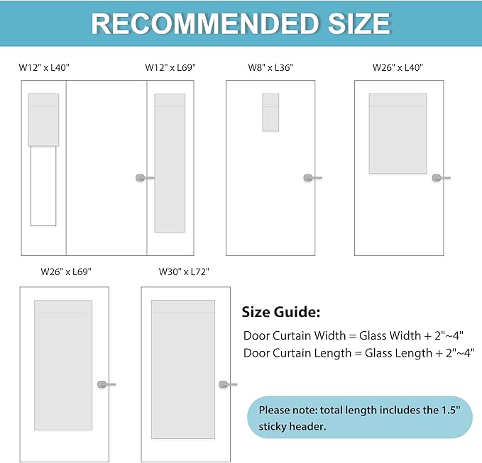 RYB HOME Blackout Door Window Curtains - Image 8