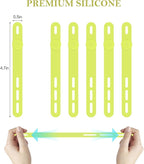 Donruby 30Pcs Silicone Cable Ties, Reusable Cord Organizer Straps, 4.7" - Image 2