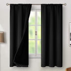 BGment Black 100% Blackout Curtains 63 Inches Long - Image 2