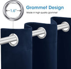 HOMEIDEAS Dark Navy Blackout Curtains - Image 4