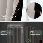 BGment Camel Blackout Curtains for Bedroom 84 Inch Length 2 Panels Set | - Image 5