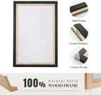 Framed Beige Green Abstract Vertical Wall Art Decor - Image 7