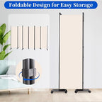 Room Divider 6FT 6 Panel Folding Privacy Screen - Image 4