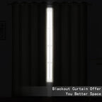 100% Blackout Curtains with Black Liner/Light Beige Curtains 52 x 84 Inch/Set - Image 3