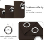 Easy-Going Thermal Grommet Blackout Curtains, 2 Panels 46x63 in, Dark Brown | - Image 4