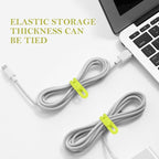 Donruby 30Pcs Silicone Cable Ties, Reusable Cord Organizer Straps, 4.7" - Image 6