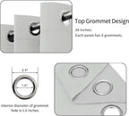 Easy-Going Thermal Grommet Curtains, 2 Panels 34x63 in, Noise Reduction - Image 4