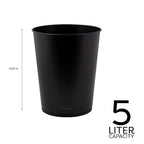 Bath Bliss 5 Liter Small Wastebasket | 2 Pack | Round Open Top | Trash Can | - Image 5