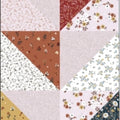 JANZAA Quilt King Size, Burnt Orange Patchwork Quilt Floral Quilt Sets by JANZAA