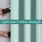 Yakamok Aqua 100% Blackout Curtains 96 Inches Long - Image 3