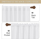 RYB HOME White Velvet Curtains 84 inches - Image 3