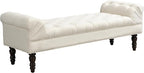Christopher Knight Home Teaki Mid-Century Modern Upholstered Ottoman Bench - Image 4