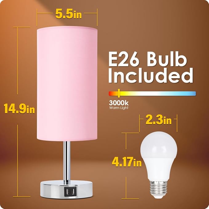 Yarra-Decor Bedside Lamp with USB Port - Image 6