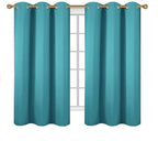 Diraysid Teal Grommet Blackout Curtains - Image 2