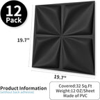 Art3d Decorative 3D Wall Panel, 32 Sq.FT PVC Interior Wall Decor - Image 3