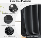 Yakamok Dark Grey Blackout Curtains 84 inches Long - Image 4