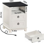 Joaxswe 18" Farmhouse Night Stand Set 2 - Image 3