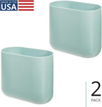 iDesign Small Slim Plastic Bathroom Trash Can - Image 2