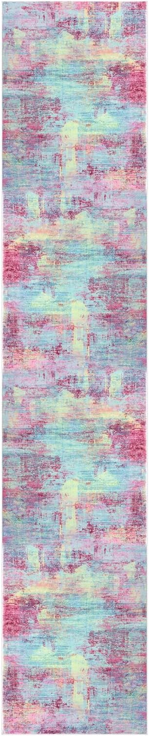 Abstract Runner Rug 2x10 Ft Washable Runners - Image 9