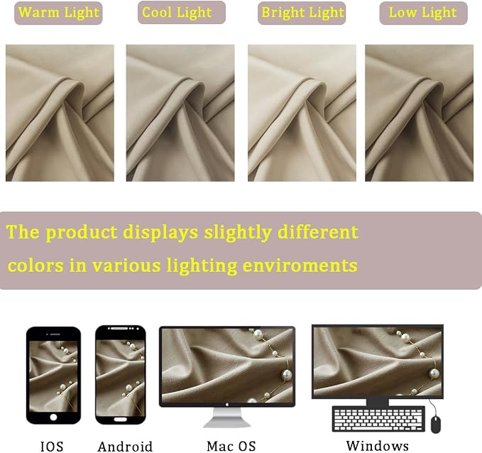 Timeper Taupe Velvet Curtains 96 inches 2 Panels, Light Blocking Curtains - Image 7