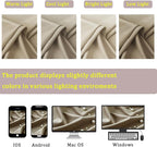 Timeper Taupe Velvet Curtains 96 inches 2 Panels, Light Blocking Curtains - Image 7