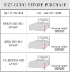 Cmfshape Oversize King Bedspread 128"x120", 3 Piece California King Quilt - Image 5