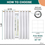Diraysid 100% Blackout Curtains White Linen Curtains - Image 5