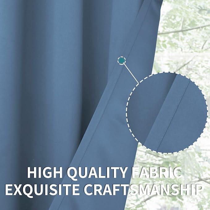 BGment Denim Blue Blackout Curtains - Image 4