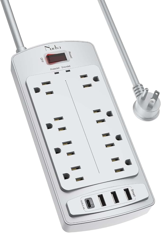 Surge Protector Power Strip by Nuetsa