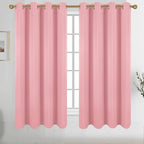 Diraysid Pink Grommet Blackout Curtains by Diraysid%2C+refresh+your+life
