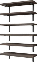 Wood Floating Shelves Set of 6, Shelves by WOPITUESOfficial